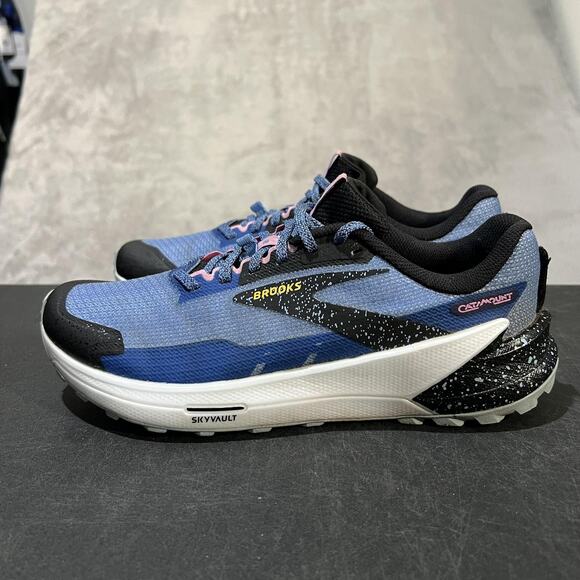 Brooks Catamount 2 Trail Running Shoes Womens Size 9.5 Blue SkyVault Lightweight - Picture 3 of 10